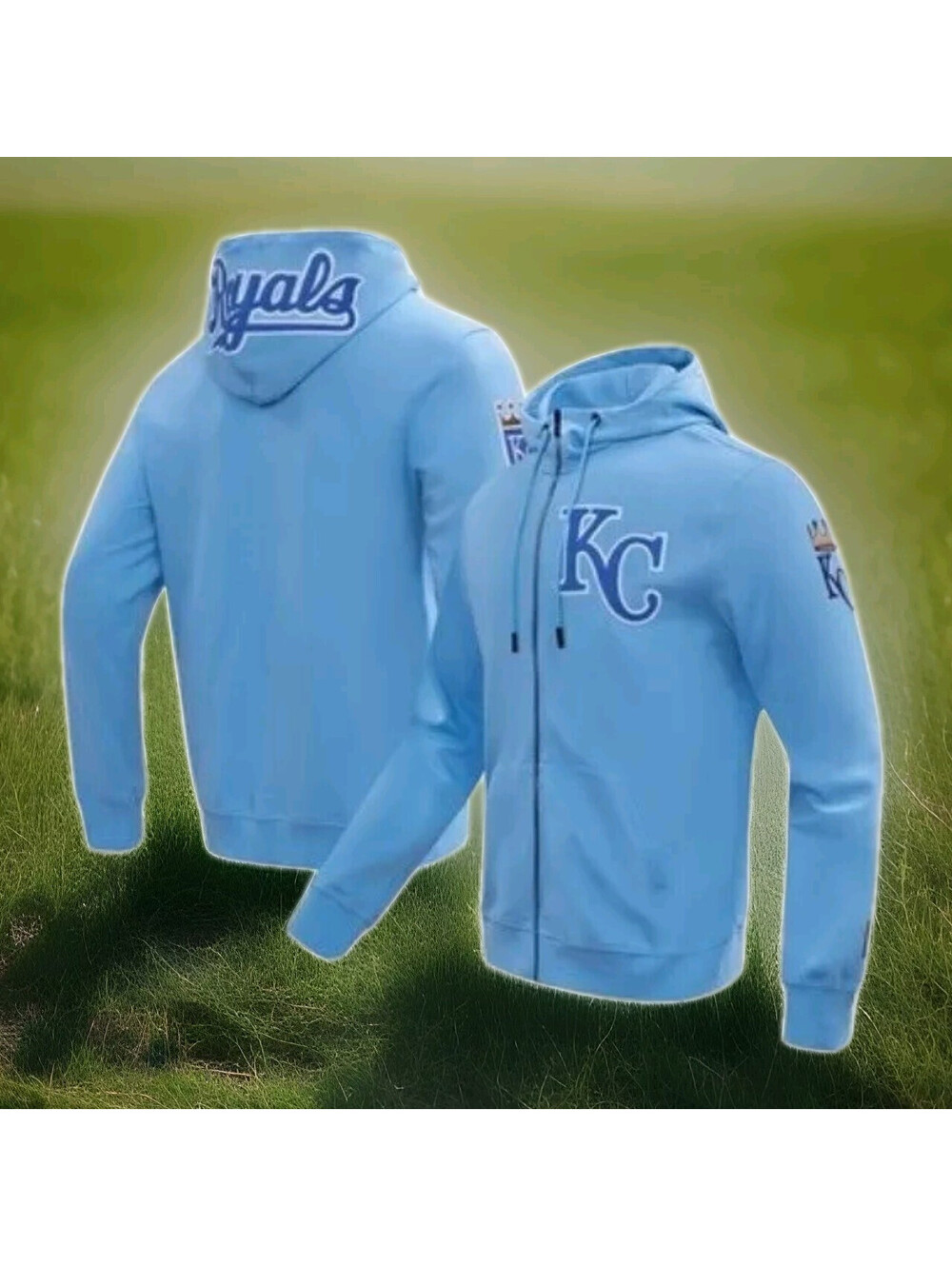 Kansas City Royal Pro Standard Clasic Chenille Hoodie City Connect Jacket Medium